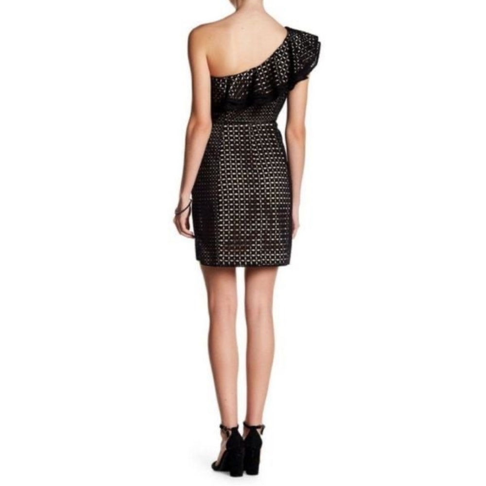 J.CREW, ONE SHOULDER eyelet LACE DRESS,EUC!! Sz 4